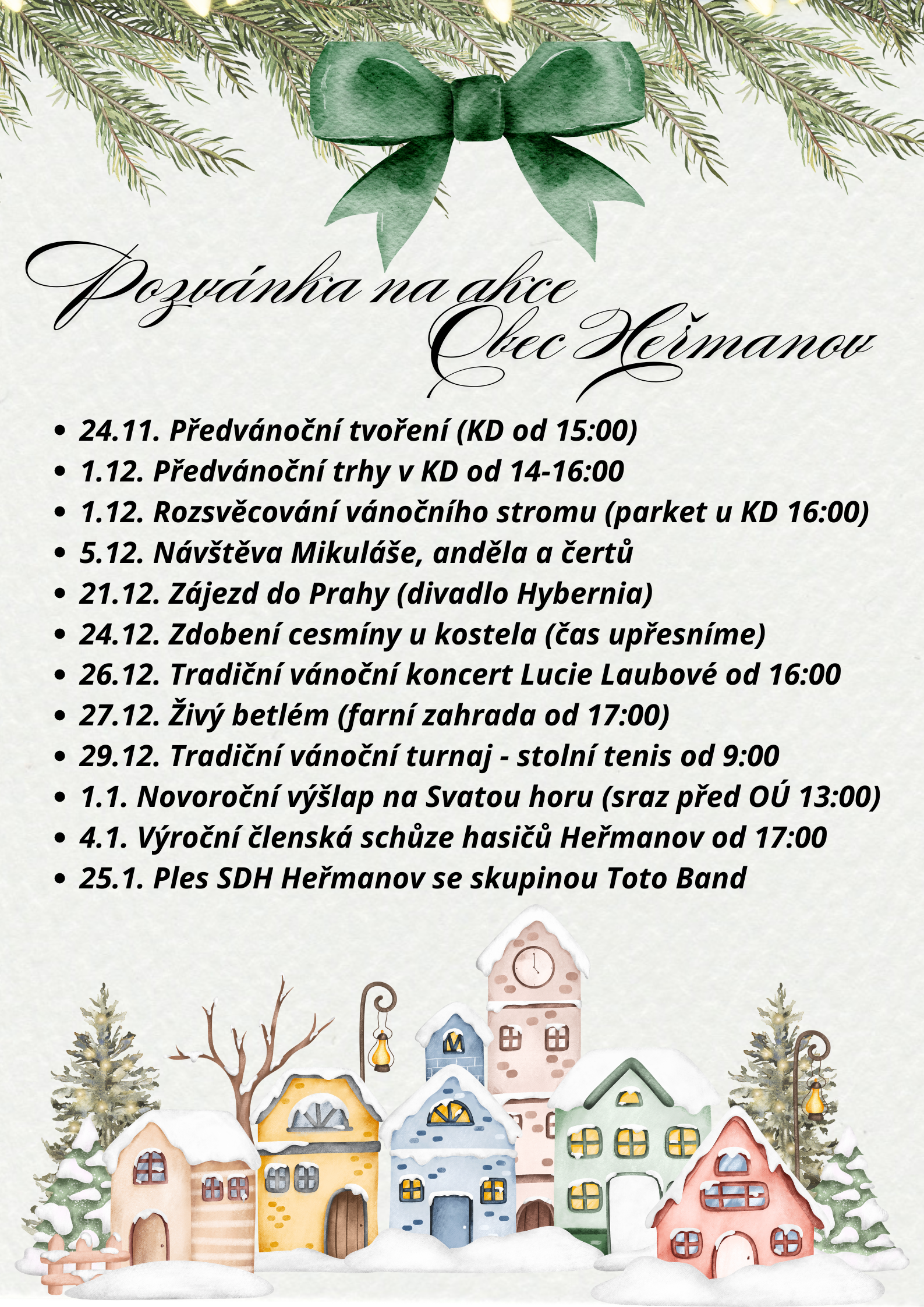 Akce v obci - listopad-prosinec