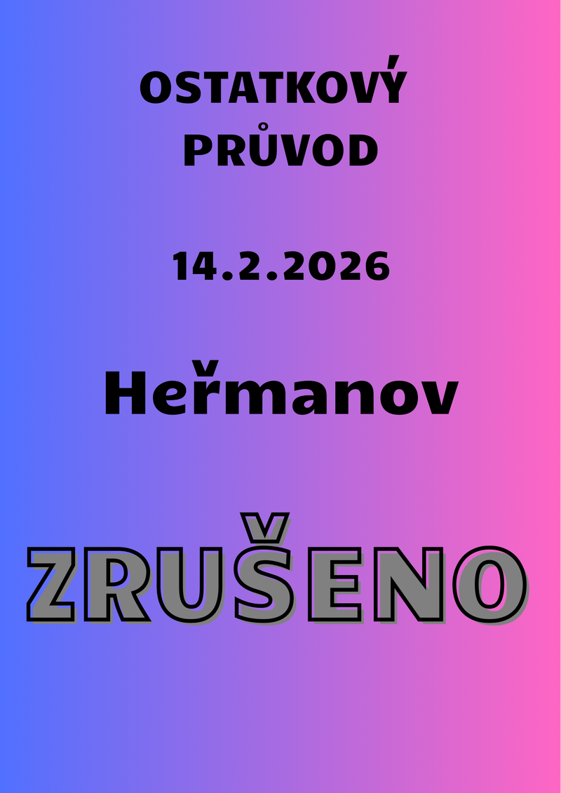 Zrušení ostatkového průvodu 2026
