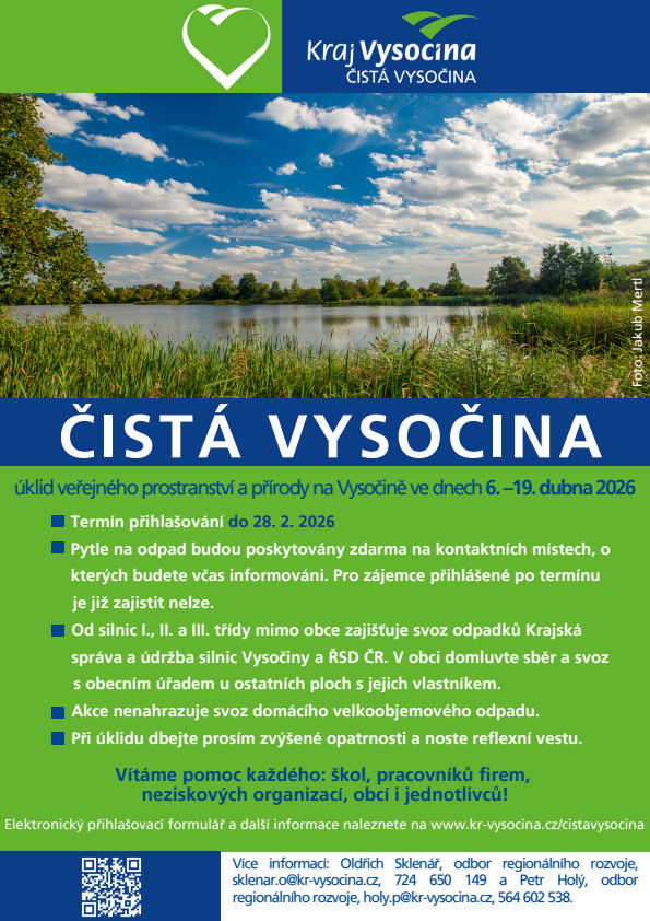 Čistá vysočina 2026