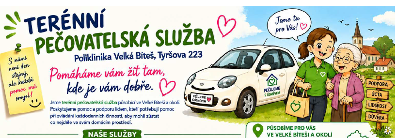Terénní pečovatelská služba Velká Bíteš